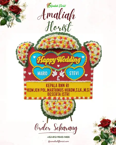 Papan Bunga Pernikahan Pesinggahan